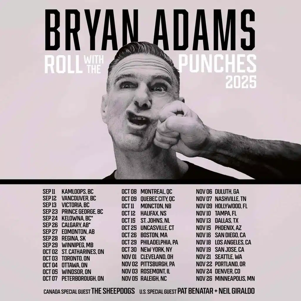 Bryan Adams Roll With The Punches Tour Setlist 2025