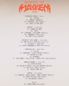 Lady Gaga Mayhem Tour Setlist 2025