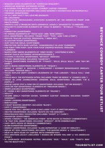 Beyonce Cowboy Carter Tour Setlist 2025: Changed Songs