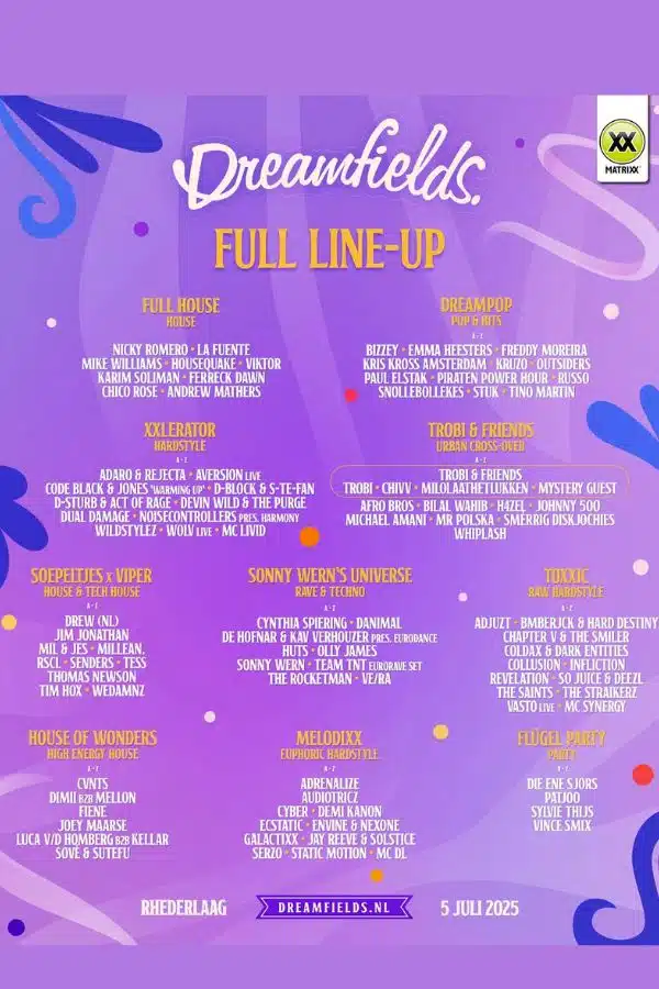 Dreamfields Festival 2025 Lineup
