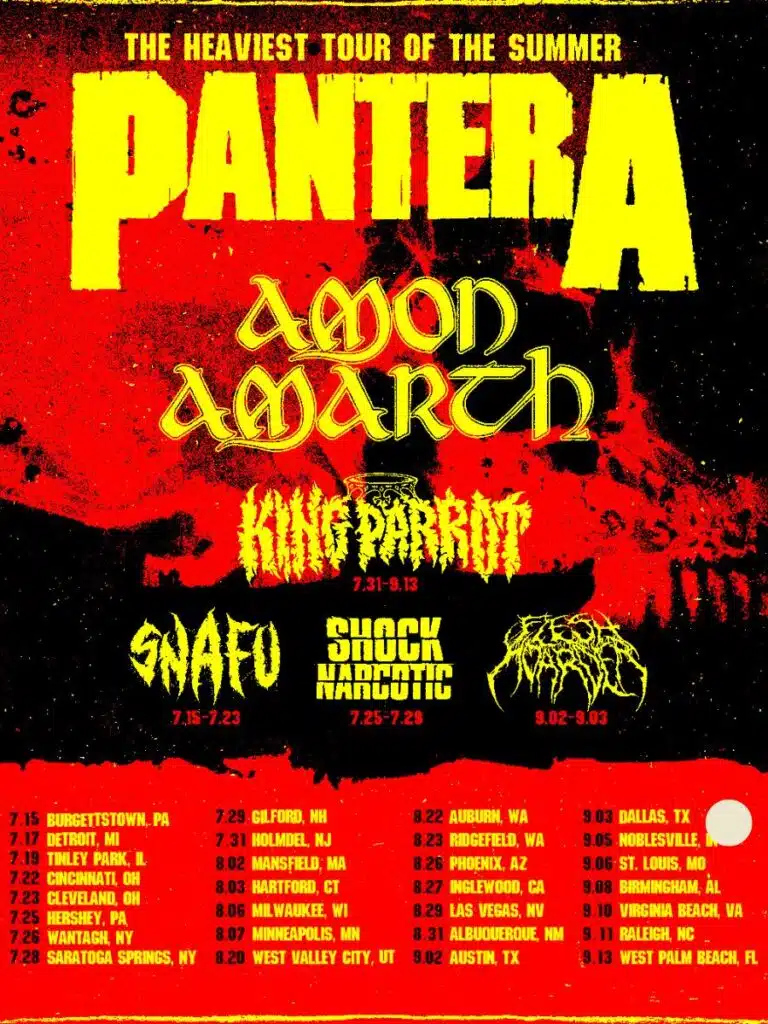 Pantera The Heaviest Tour Of The Summer Tour Setlist