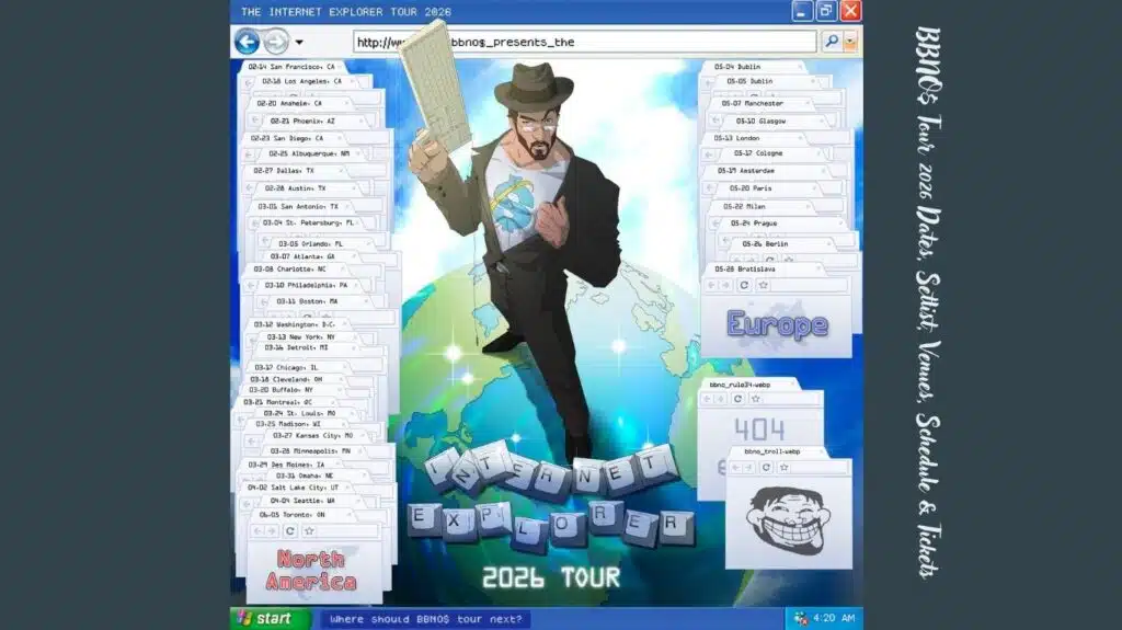 BBNO$ Tour 2026 Dates, Setlist, Venues, Schedule & Tickets