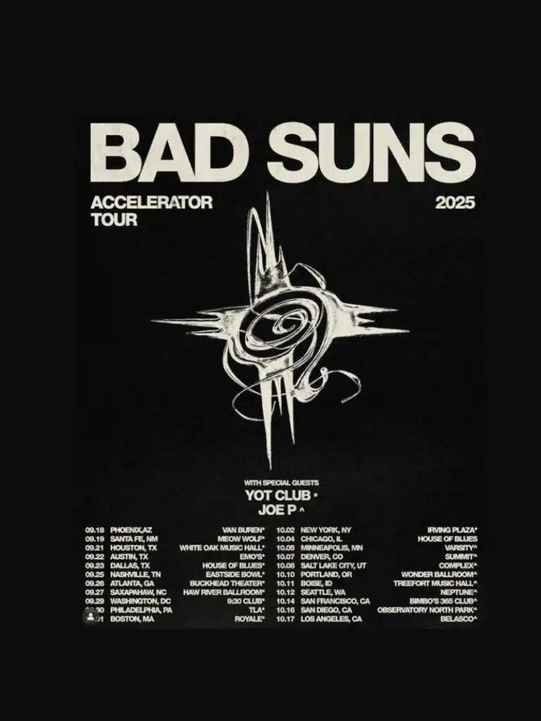 Bad Suns 2025 US Tour Dates - Bad Suns Announce 2025 US Tour 1 Bad Suns 2025 US Tour Dates - Bad Suns Announce 2025 US Tour