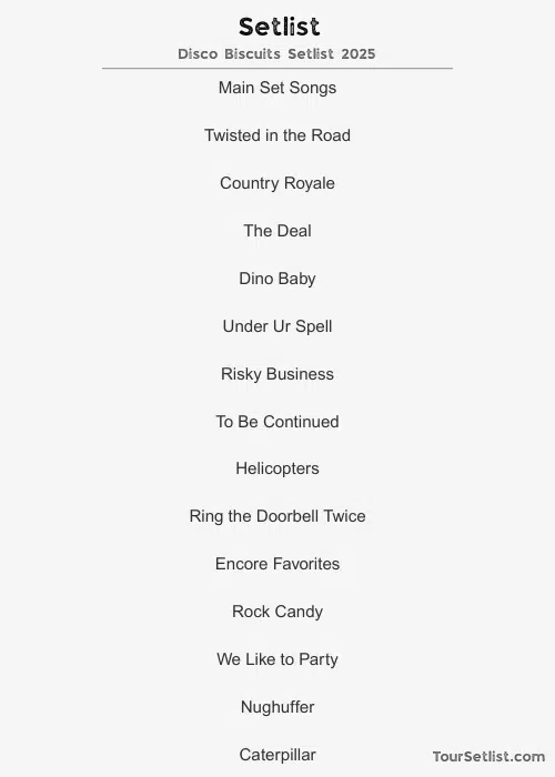 Disco Biscuits Setlist 2025 