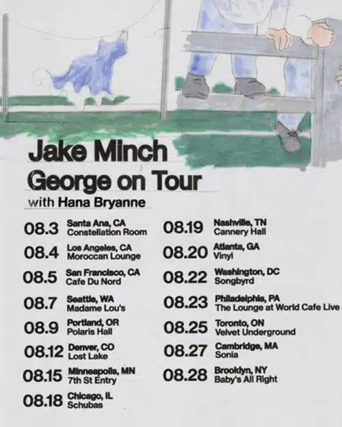 Jake Minch George on Tour Setlist 2025