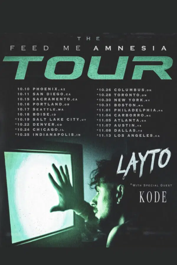 Layto and Kode The Feed Me Amnesia Tour 2025 Setlist, dates and tickets