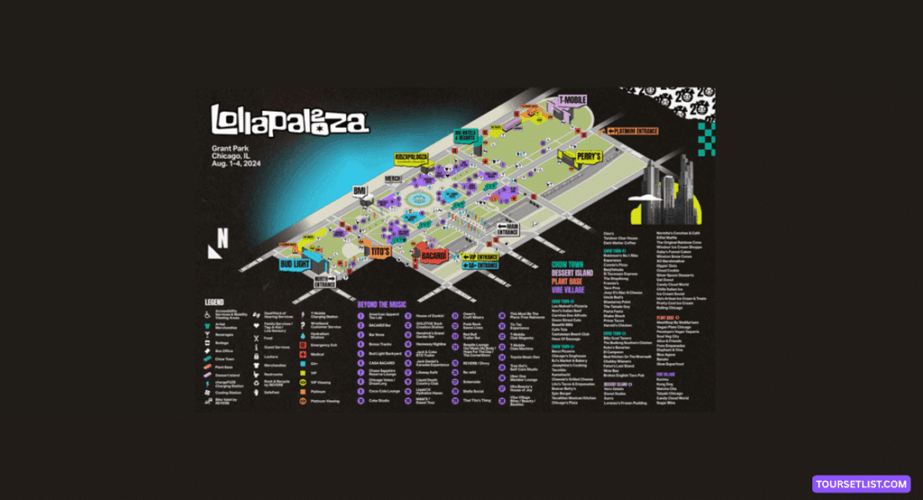 Lollapalooza festival map