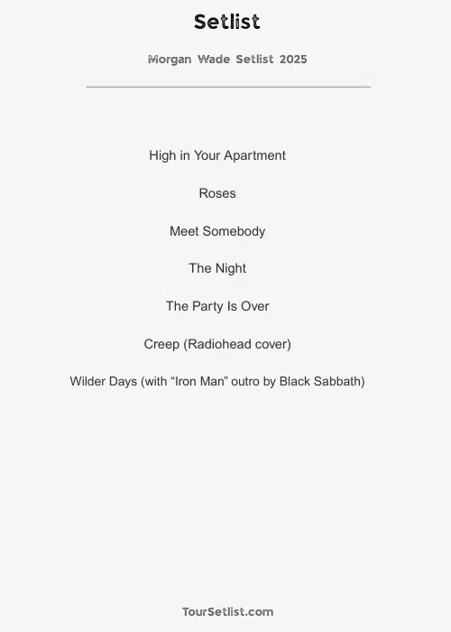 Morgan Wade Setlist 2025