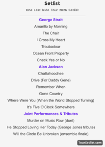 One Last Ride Tour 2026 Setlist, Dates, Venues & Tickets