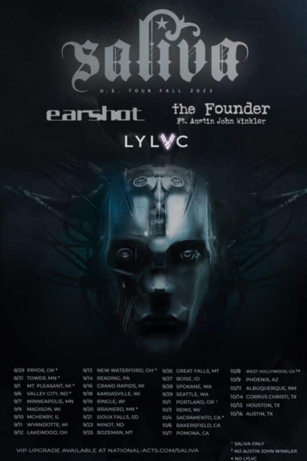 Saliva USA Tour Fall 2025 Dates