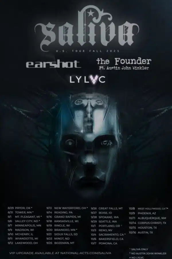 Saliva USA Tour Fall 2025 Dates