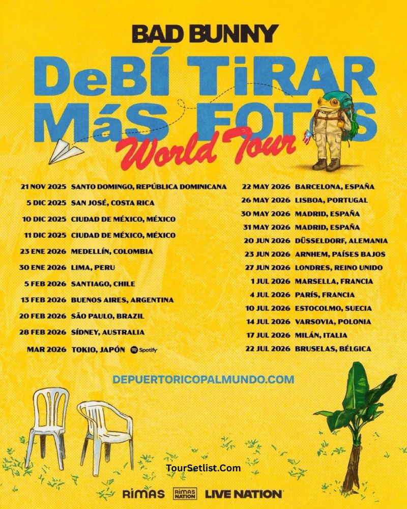 Bad Bunny 2026 Tour Dates With Venues & Cities Bad Bunny 2026 Tour Dates With Venues & Cities