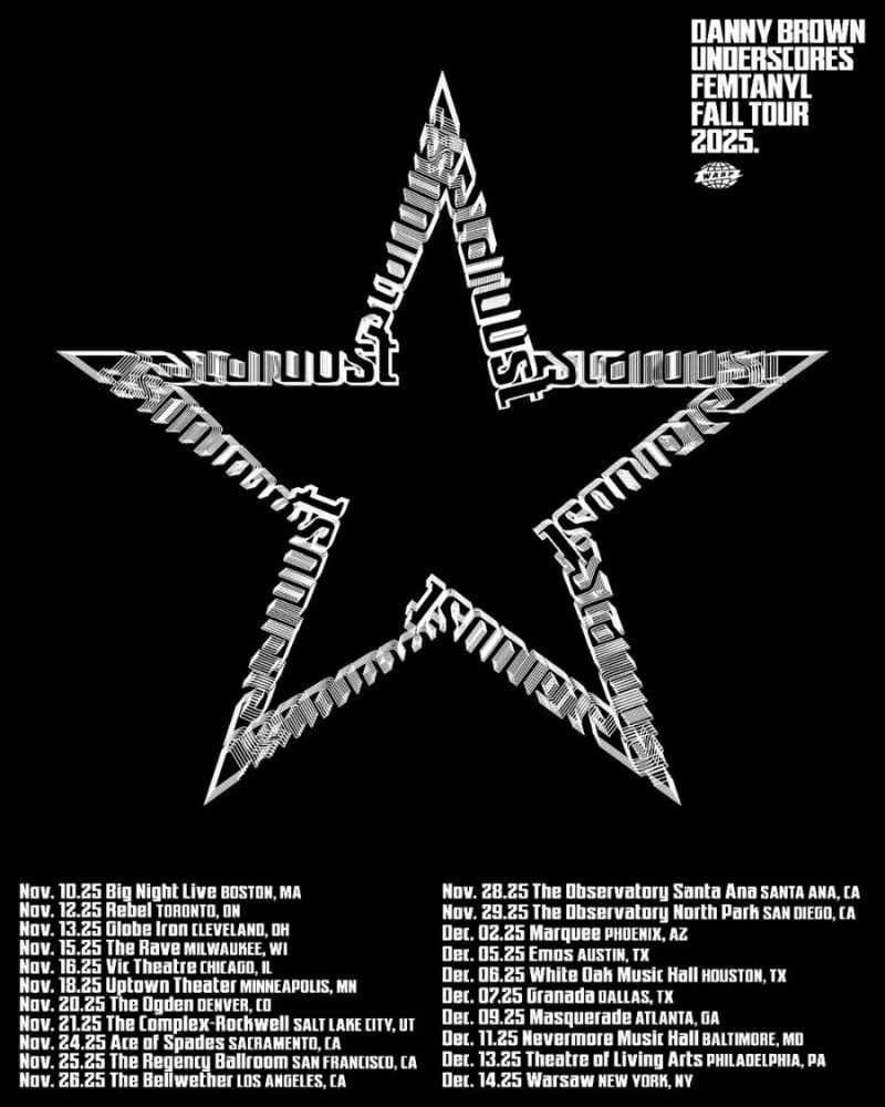 Danny Brown Stardust Tour 2025 Date, Setlist, Tickets