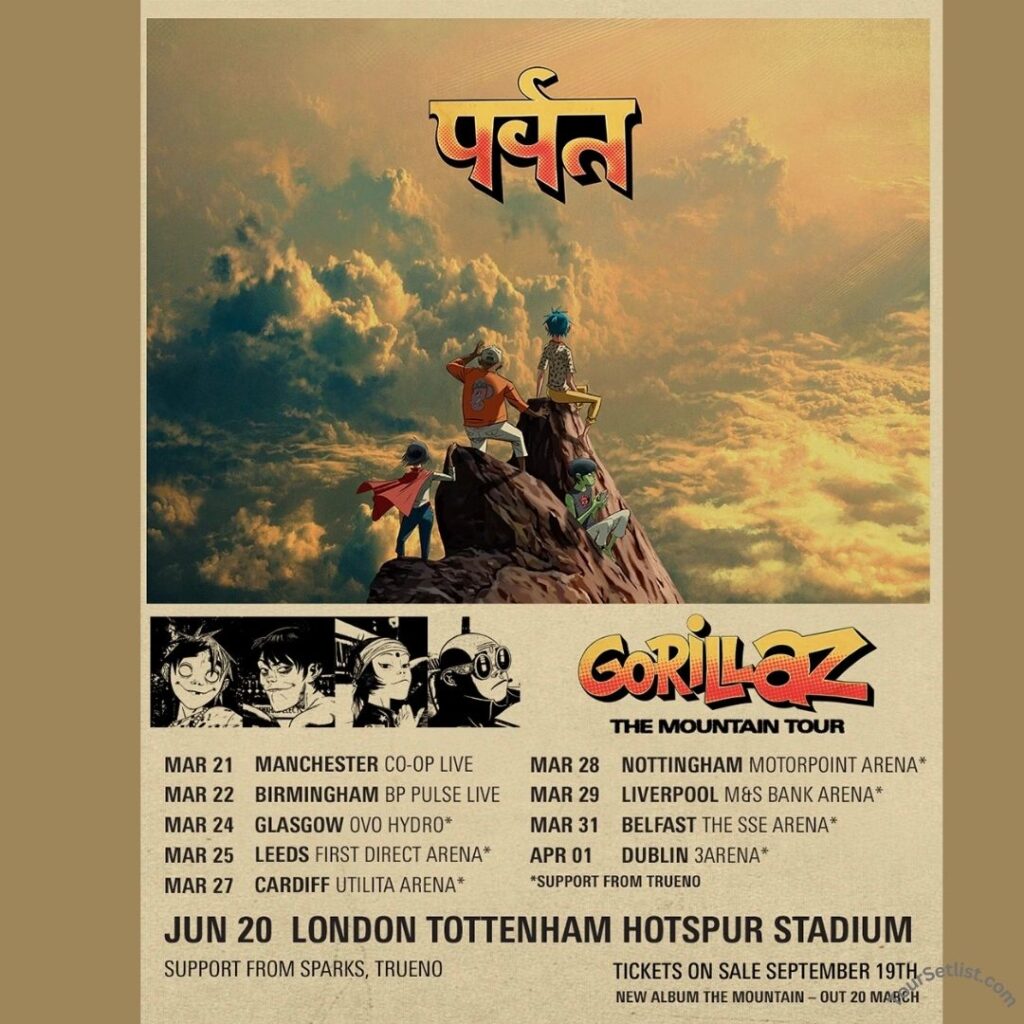 Gorillaz Mountain Tour 2026