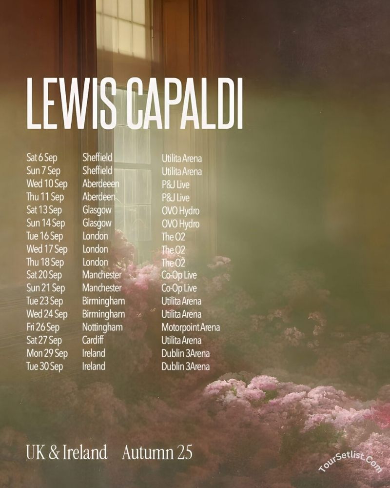 Lewis Capaldi UK Ireland Tour 2026 