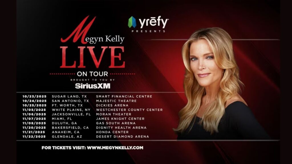 Megyn Kelly Tour 2025 Dates, Venues, Schedule, special guests & Tickets
