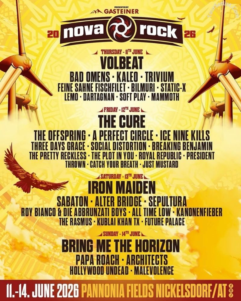 Nova Rock Festival 2026 Lineup, Dates, Artists & Tickets 
