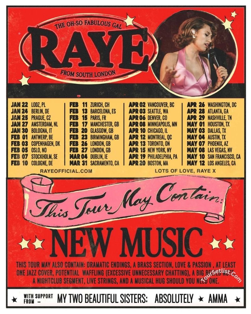 RAYE This Tour May Contain New Music 2026 Tour Dates 1 RAYE This Tour May Contain New Music 2026 Tour