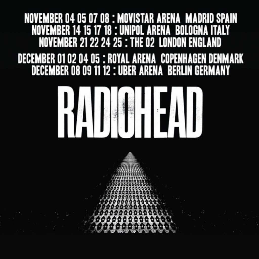 Radiohead 2025 UK and European Tour Tickets
