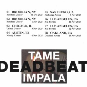 Tame Impala Tour 2025 - Dates, Setlist & Presale Tickets
