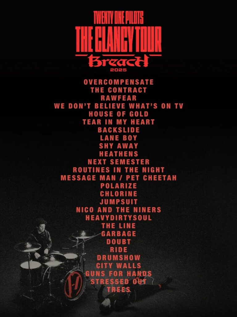  Twenty One Pilots Cincinnati Setlist 2025 "The Clancy Tour"