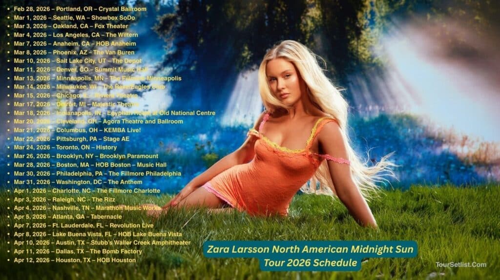Zara Larsson 2026 Tour Setlist, Dates, Venues & Tickets