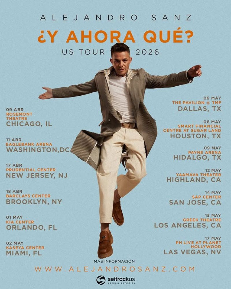 Alejandro Sanz Tour 2026 Dates, Setlist and Presale Tickets Info