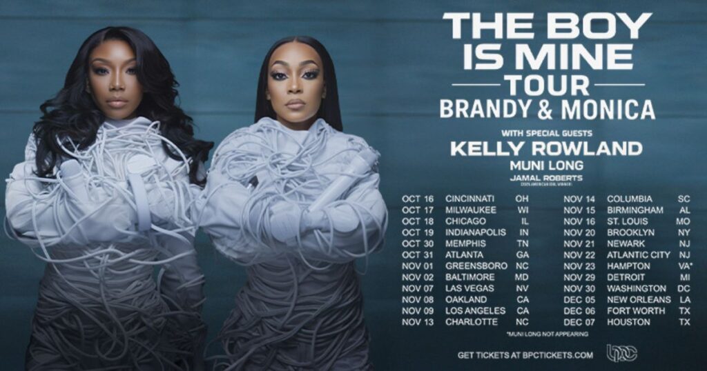 Brandy and Monica Tour Dates 2025 26