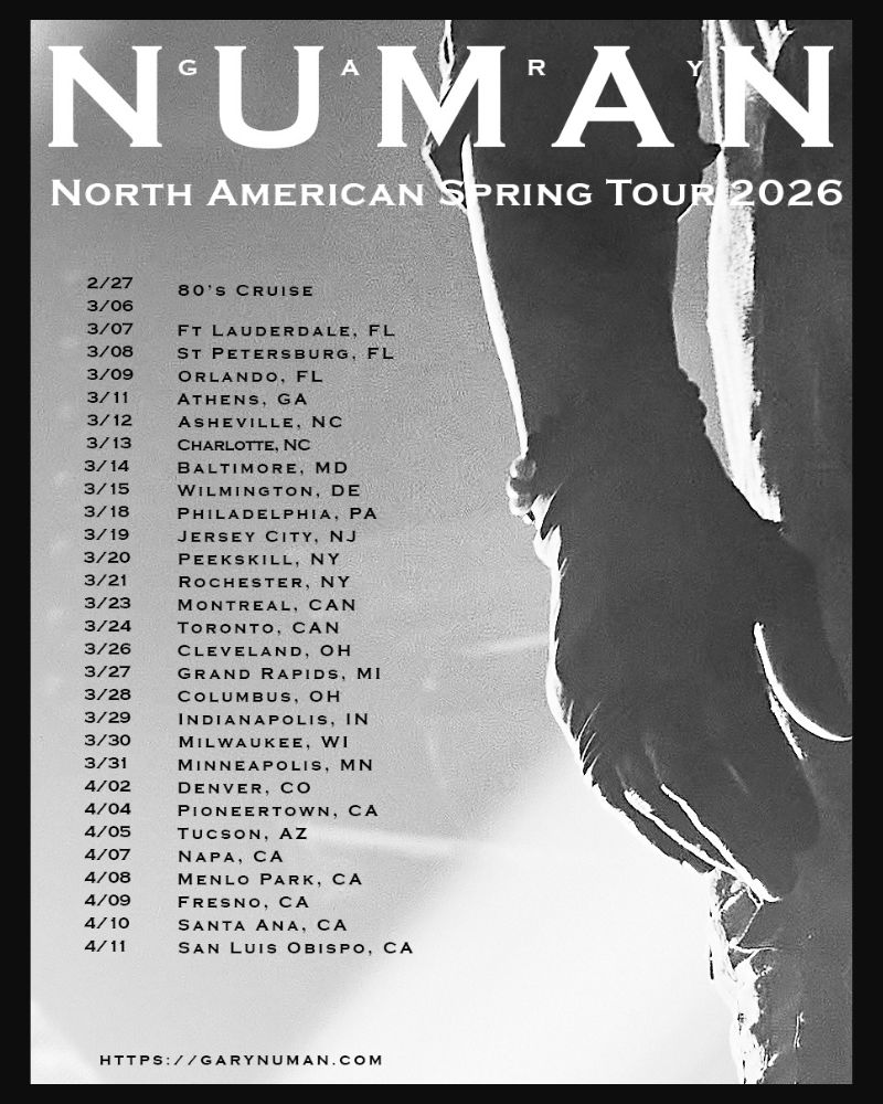 Gary Numan 2026 Tour - Setlist, Dates, Cities and Presale Tickets