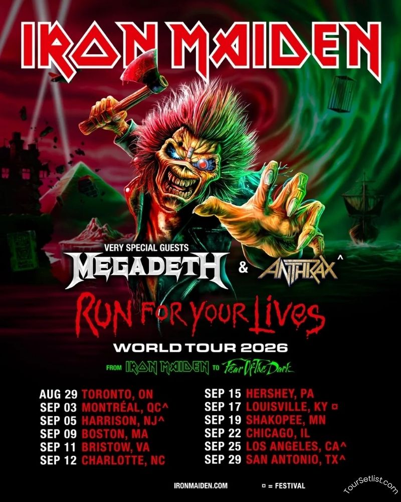 Iron Maiden 2026 North America Tour Dates