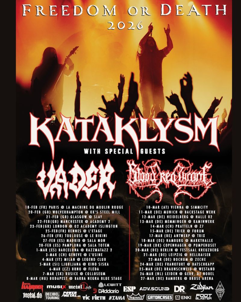 KATAKLYSM 2026 Europe Tour Dates, Setlist & Presale Tickets