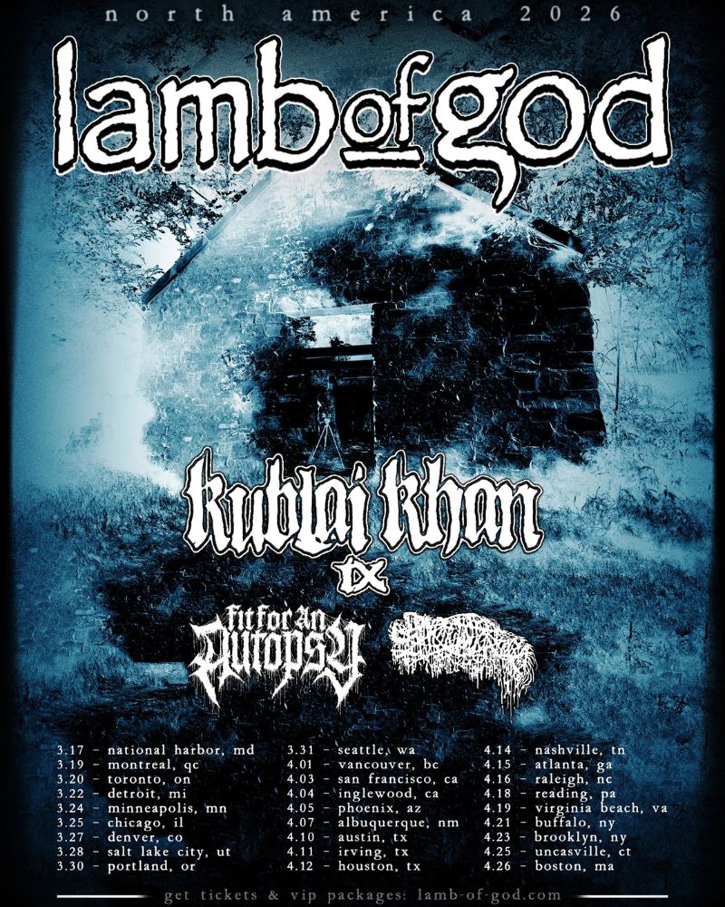 Lamb of God Spring 2026 North American Tour Dates