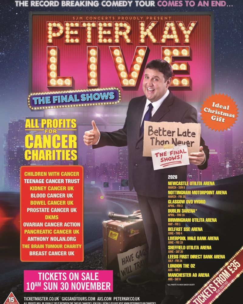 Peter Kay 2026 Tour Dates