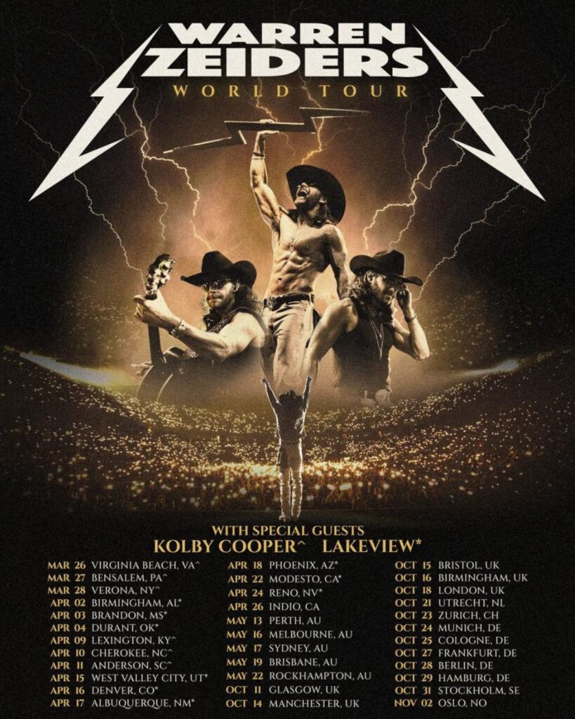 Warren Zeiders World Tour 2026 Dates, Setlist & Presale