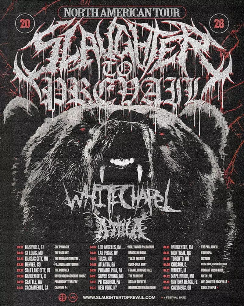 Slaughter to Prevail 2026 Tour Dates