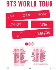 BTS World Tour 2026 Dates