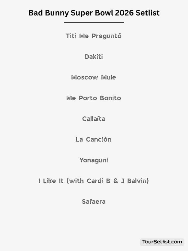 Bad Bunny Super Bowl 2026 Dream Setlist