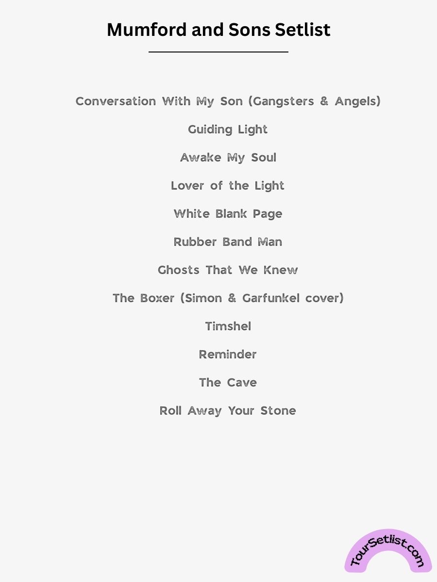 Mumford And Sons 2026 Tour Setlist Dates Venues Presale Mumford And Sons Setlist 