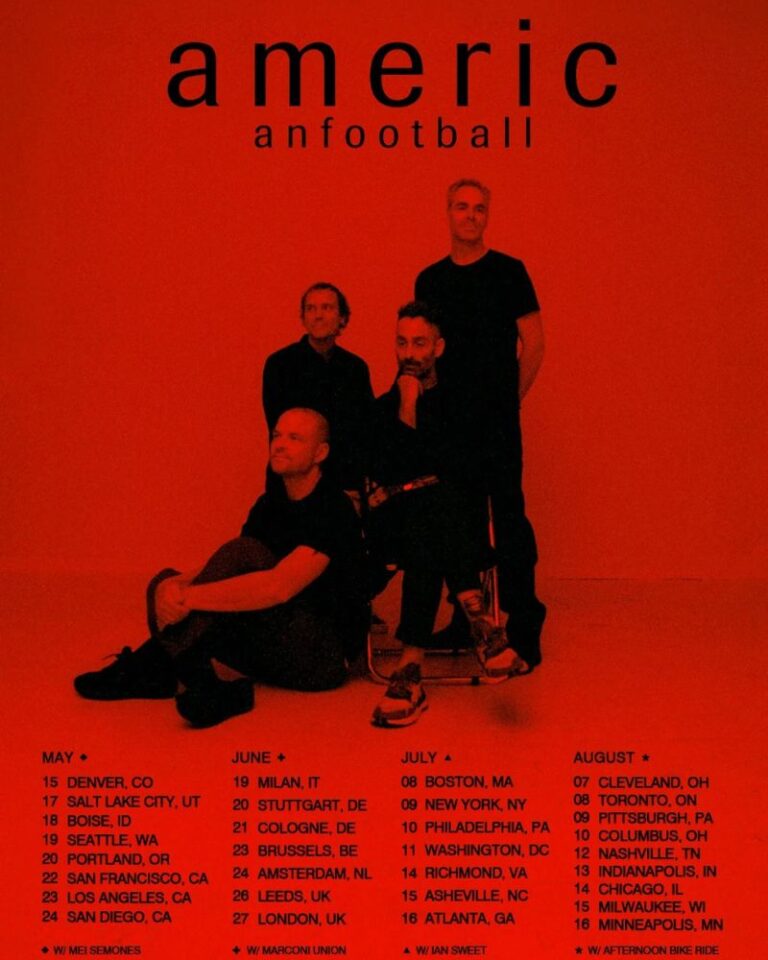 American Football Tour 2026 - Setlist, Dates, Cities & Presale Info