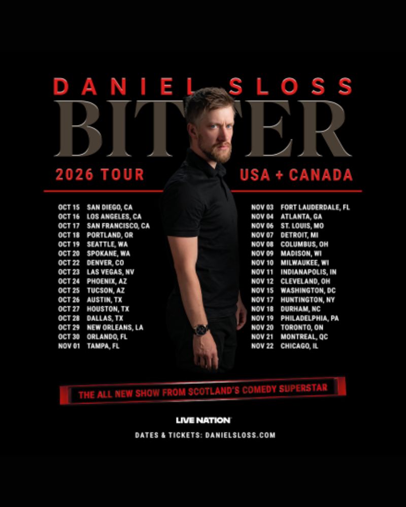 Daniel Sloss Tour 2026 – Dates, Venues, Cities & Tickets
