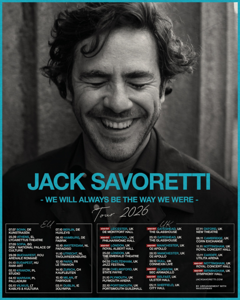 Jack Savoretti Tour 2026 Setlist Dates Cities Presale Tickets