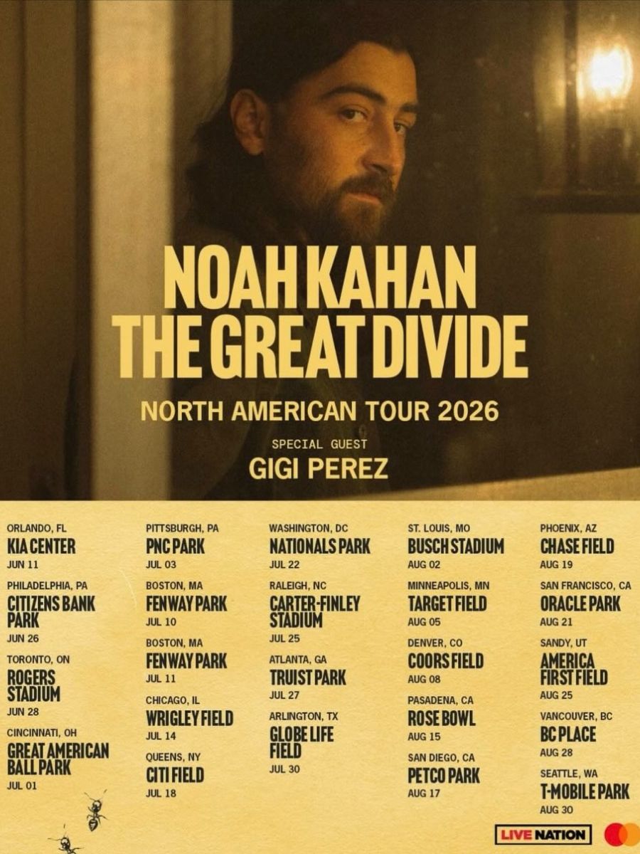 Noah Kahan Announces 2026 Great Divide Tour Noah Kahan 2026 Tour Dates Poster 