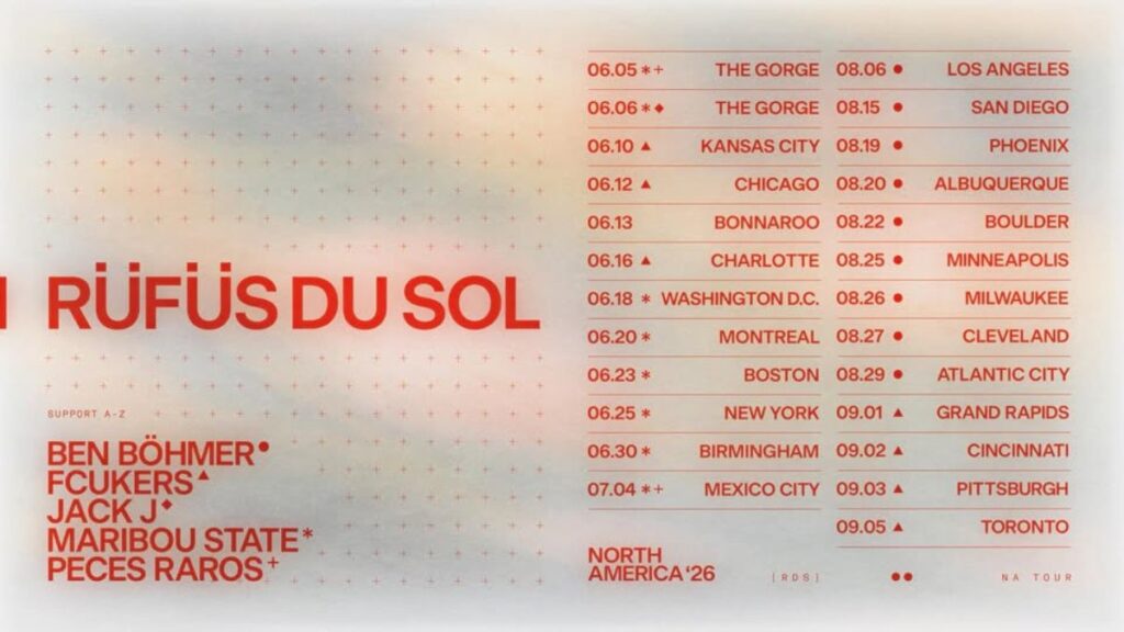 RÜFÜS DU SOL North America 2026 Tour Dates