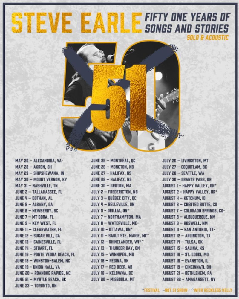 Steve Earle 2026 North American Tour Dates, Setlist & Tickets