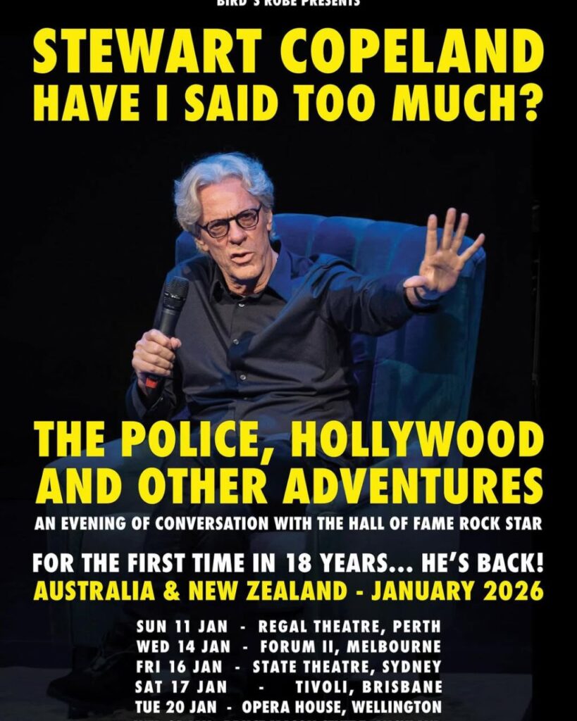 Stewart Copeland 2026 Spoken Word Tour Dates