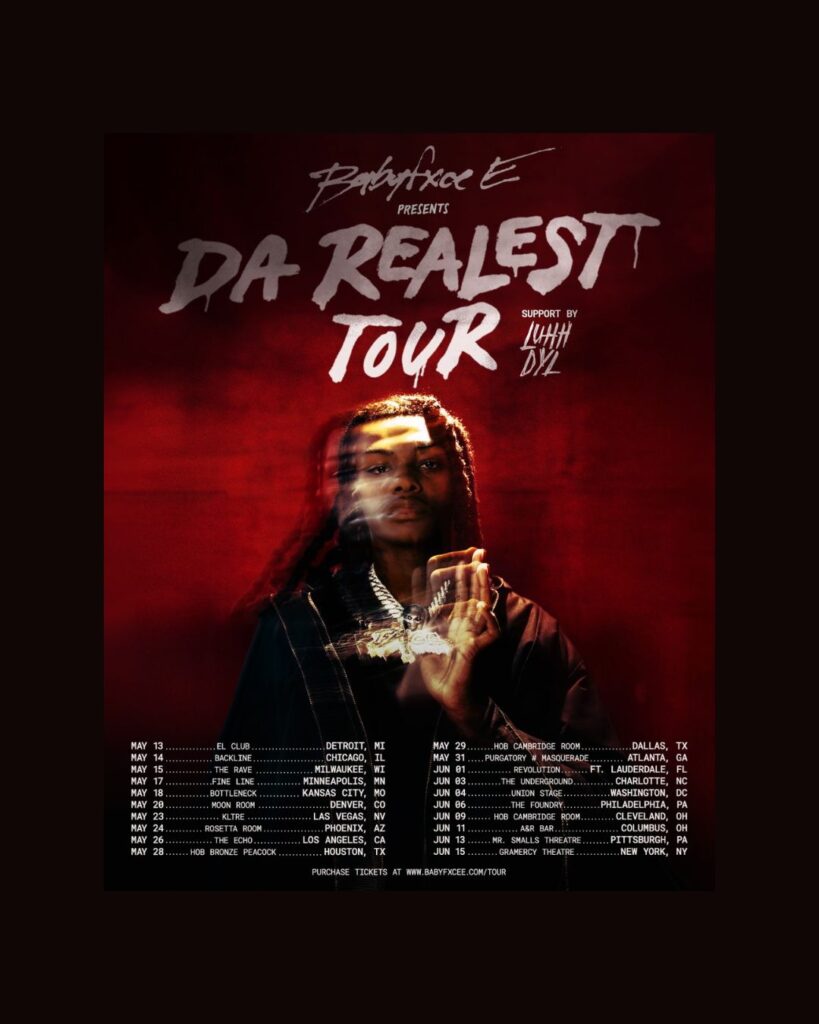 Babyfxce E Tour 2026 – Dates, Setlist, Cities, Venues & Presale