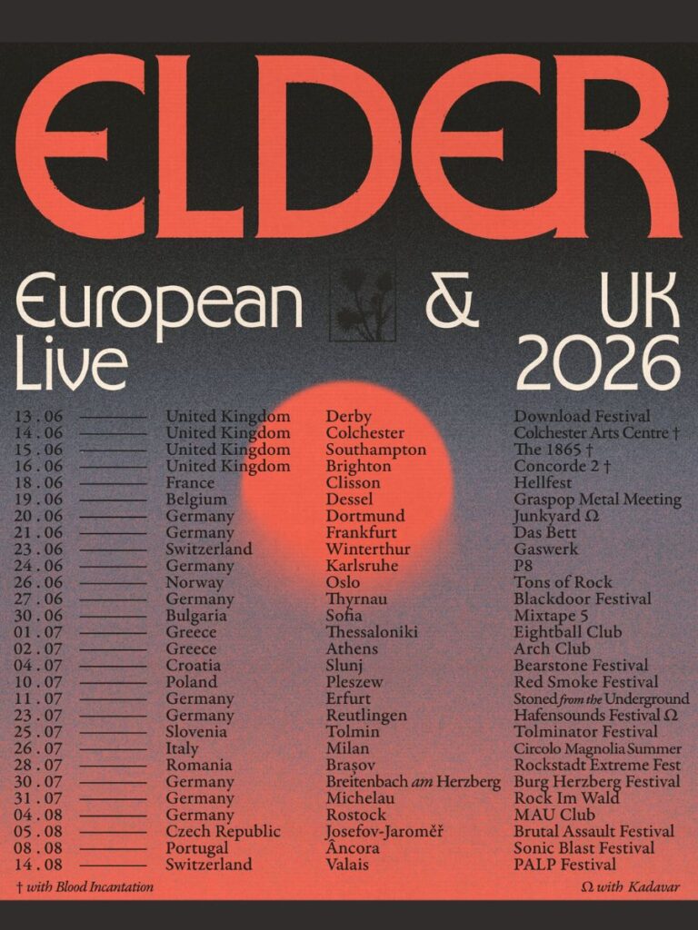 Elder Europe and UK Tour 2026 - Dates, Setlist & Tickets