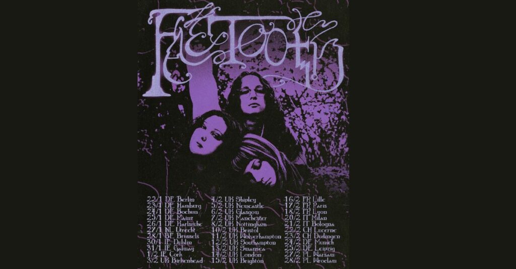 Faetooth 2026 Tour Dates with cities and venues