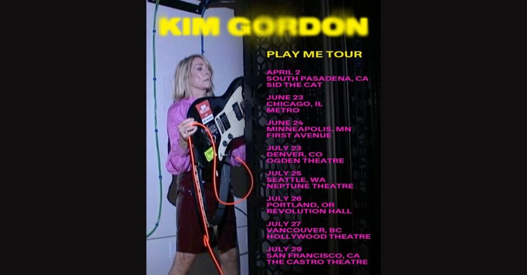 Kim Gordon Tour 2026