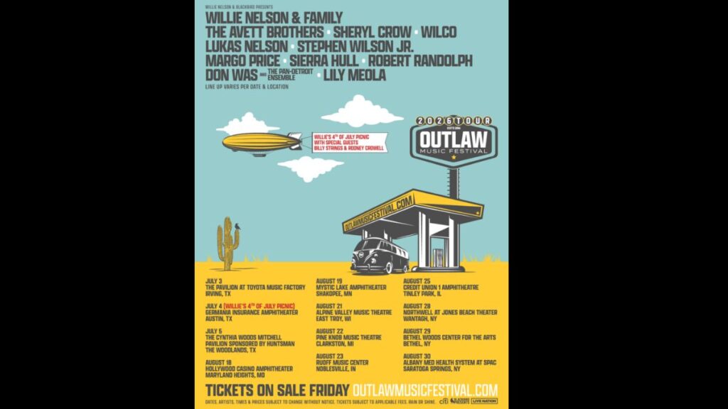 Outlaw Music Festival Announces 2026 Tour Schedule